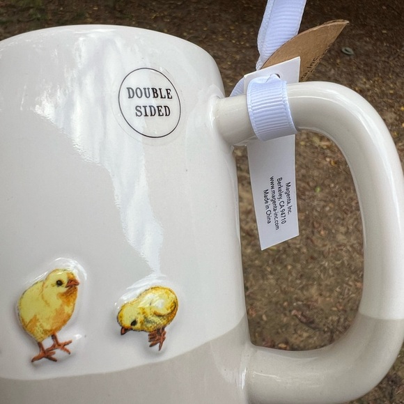 NWT Rae Dunn CLUCK Double Sided Chick Ceramic Mug - Picture 2 of 10